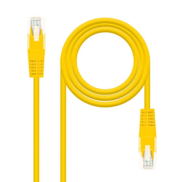 nanocable cable red latiguillo rj45 cat.6 utp awg24 25 cm color amarillo