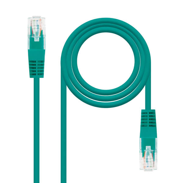 nanocable cable red latiguillo rj45 cat.6 utp awg24 25 cm color verde