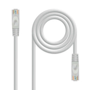 nanocable cable red latiguillo rj45 lszh cat.6a utp awg24 25 cm color gris