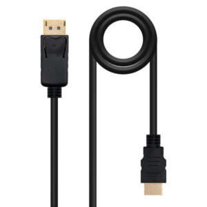 nanocable cable conversor displayport a hdmi dp/m hdmi/m 0.5 m color negro