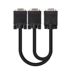 nanocable cable bifurcador svga hdb15/m 2xhdb15/h 45 cm color negro