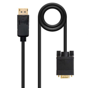 nanocable cable conversor displayport a vga dp/m vga/m 1 m color negro