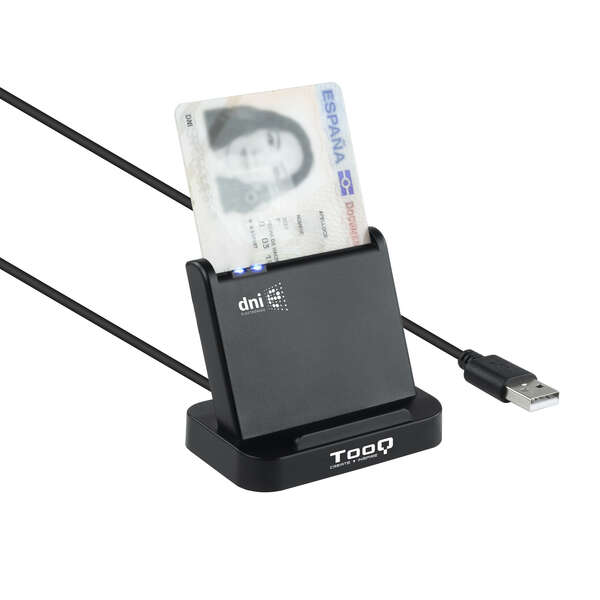 tooq lector de tarjetas inteligentes dnie vision usb 2.0 color negro