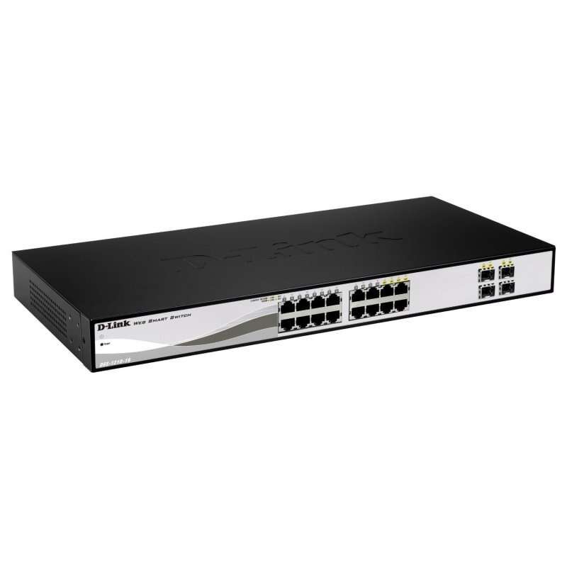 d link switch semigestionable 16 puertos 10/100/1000 auto rj45 utp + 4 gigabit sfp