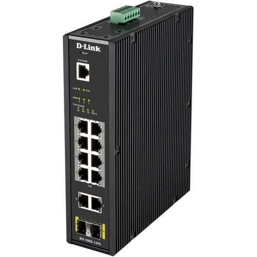 d link switch industrial 12 puertos gigabit + 2 sfp