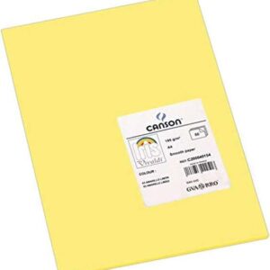 canson guarro pack de 50 cartulinas iris a4 de 185g 21x29.7cm color amarillo limon