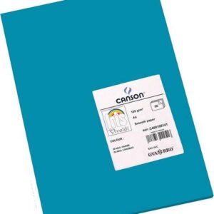 canson guarro pack de 50 cartulinas iris a4 de 185g 21x29.7cm color azul caribe