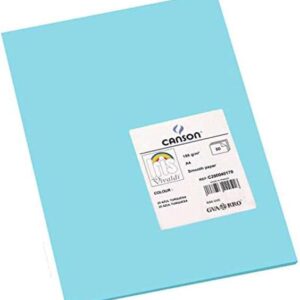 canson guarro pack de 50 cartulinas iris a4 de 185g 21x29.7cm color azul turquesa