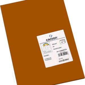 canson guarro pack de 50 cartulinas iris a4 de 185g 21x29.7cm color chocolate