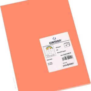 canson guarro pack de 50 cartulinas iris a4 de 185g 21x29.7cm color coral