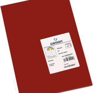 canson guarro pack de 50 cartulinas iris a4 de 185g 21x29.7cm color granate