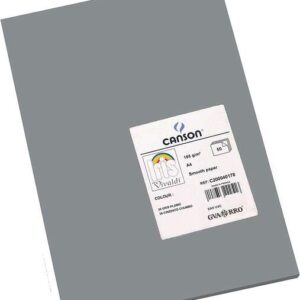 canson guarro pack de 50 cartulinas iris a4 de 185g 21x29.7cm color gris plomo