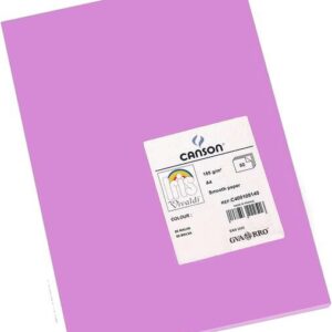 canson guarro pack de 50 cartulinas iris a4 de 185g 21x29.7cm color malva