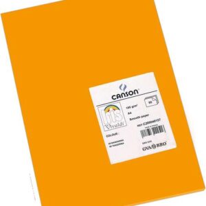 canson guarro pack de 50 cartulinas iris a4 de 185g 21x29.7cm color mandarina