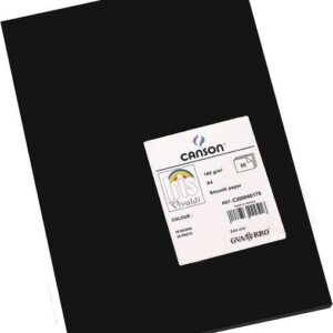 canson guarro pack de 50 cartulinas iris a4 de 185g 21x29.7cm color negro