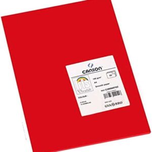 canson guarro pack de 50 cartulinas iris a4 de 185g 21x29.7cm color rojo