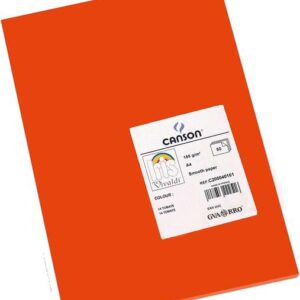 canson guarro pack de 50 cartulinas iris a4 de 185g 21x29.7cm color tomate