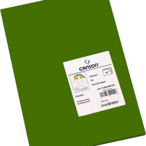canson guarro pack de 50 cartulinas iris a4 de 185g 21x29.7cm color verde safari