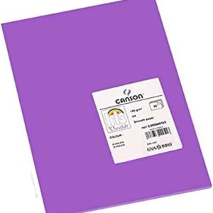 canson guarro pack de 50 cartulinas iris a4 de 185g 21x29.7cm color violeta