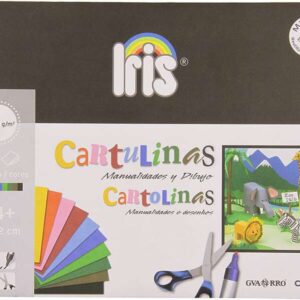 canson guarro minipack de 10 cartulinas iris a4+ 185g 24x32 cm colores surtidos