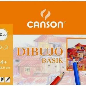 canson basik cuaderno de dibujo a4+ 20 hojas microperforadas 130g/m² color blanco