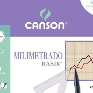 canson minipack de 12 hojas a4 milimetrado basik 21x29.7cm 100g color sepia