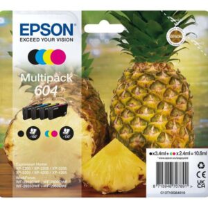 epson 604 pack de 4 cartuchos de tinta originales c13t10g64010
