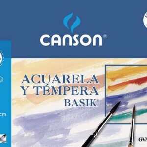 canson acuarela basik minipack de 6 hojas a3 29.7x42cm 370g color blanco