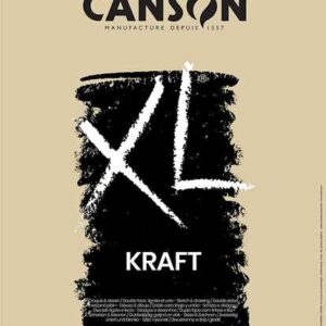 canson xl kraft rayado bloc de dibujo con 60 hojas a3 espiral microperforado 29.7x42cm 90g color beige