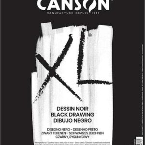 canson xl black bloc de 40 hojas a4 150g grano fino espiral microperforado color negro