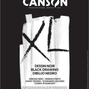 canson xl black bloc de 40 hojas negras 150g a3 grano fino espiral microperforado