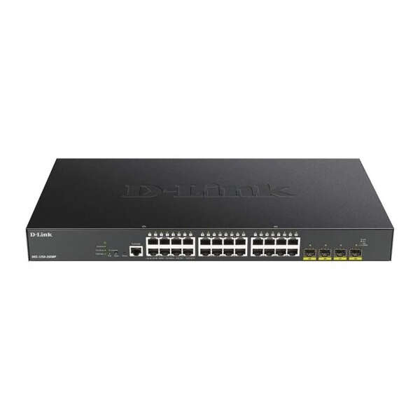 d link switch semigestionable 24 puertos gigabit poe 370w + 4 puertos 10g sfp+