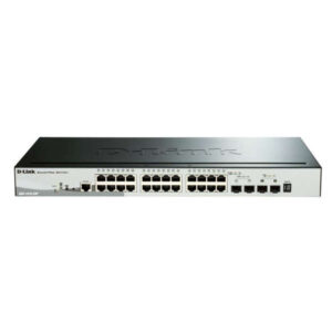 d link switch semigestionable 24 puertos gigabit poe 193w + 2 puertos sfp 1000 mbps + 2 puertos 10g sfp+