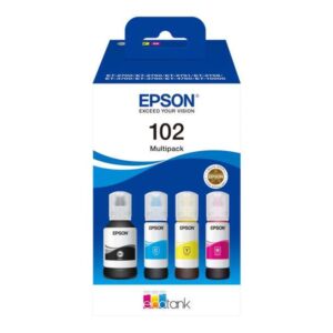 epson 102 pack de 4 botellas de tinta originales c13t03r640