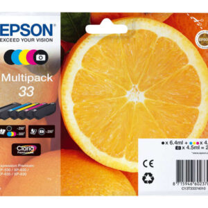 epson t3337 (33) pack de 5 cartuchos de tinta originales c13t33374011
