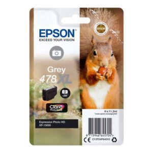 epson 478xl gris cartucho de tinta original c13t04f64010