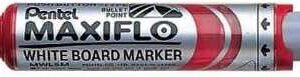 pentel maxiflo rotulador para pizarra blanca regulacion del flujo de tinta punta redonda ancho de linea 2,5mm 50% de materiales reciclados color rojo