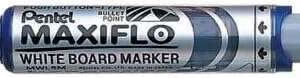 pentel maxiflo rotulador para pizarra blanca regulacion del flujo de tinta punta redonda ancho de linea 2,5mm 50% de materiales reciclados color azul