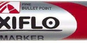 pentel maxiflo rotulador para pizarra blanca regulacion del flujo de tinta punta de bala ancho de linea 2mm 50% de materiales reciclados color rojo