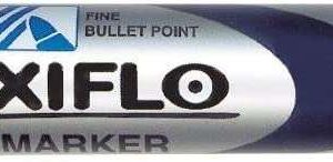 pentel maxiflo rotulador para pizarra blanca regulacion del flujo de tinta punta de bala ancho de linea 2mm 50% de materiales reciclados color azul