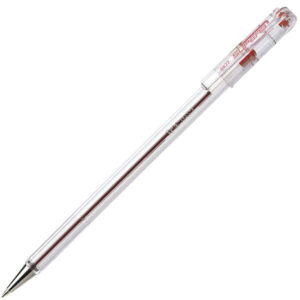 pentel superb boligrafo de bola punta fina 0.7mm trazo 0.35mm tinta con base de aceite color rojo