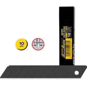 olfa pack de 10 cuchillas de respuesto negras para cutters olfa 8 segmentos ancho 18mm