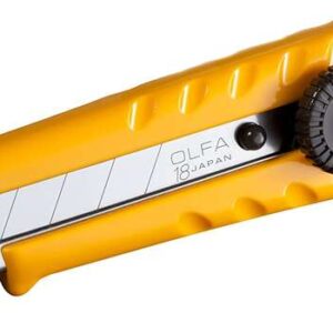 olfa l 1 cutter con bloqueo de trinquete empuñadura de plastico canal de acero inoxidable