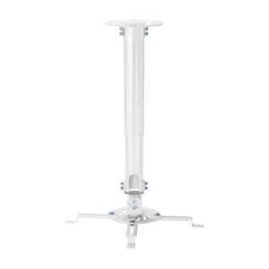 aisens soporte universal giratorio inclinable y extensible de techo para proyector hasta 13.5kg color blanco