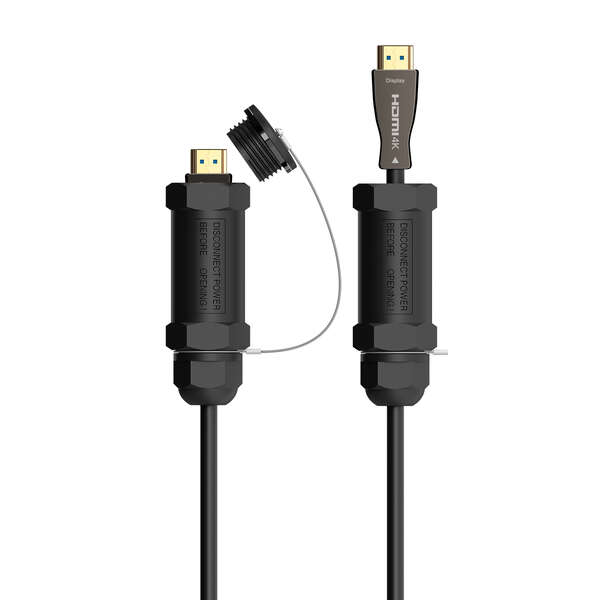 aisens cable hdmi v2.1 aoc con armadura ultra alta velocidad / hec 8k@60hz 4k@120hz 4:4:4 48gbps a/m a/m 50m color negro