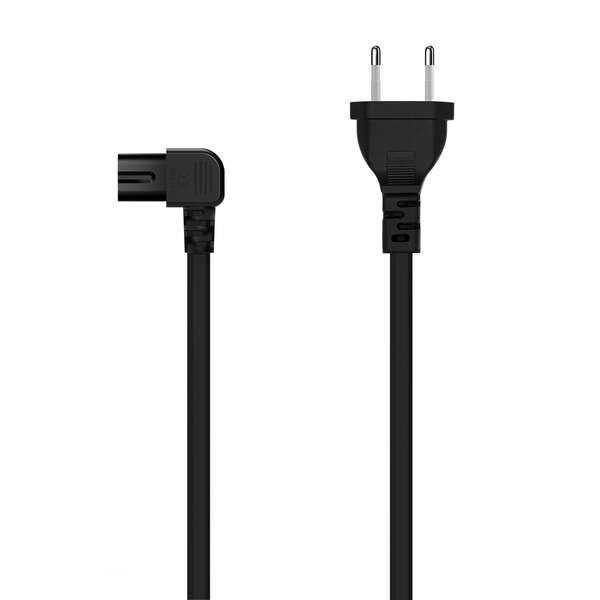 aisens cable alimentacion acodado forma 8 cee7/16/m c7/h 3.0m color negro