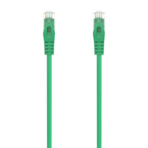 aisens cable de red latiguillo rj45 lszh cat.6a 500 mhz utp awg24 0.25m libre de halogenos 10 gigabit/s color verde