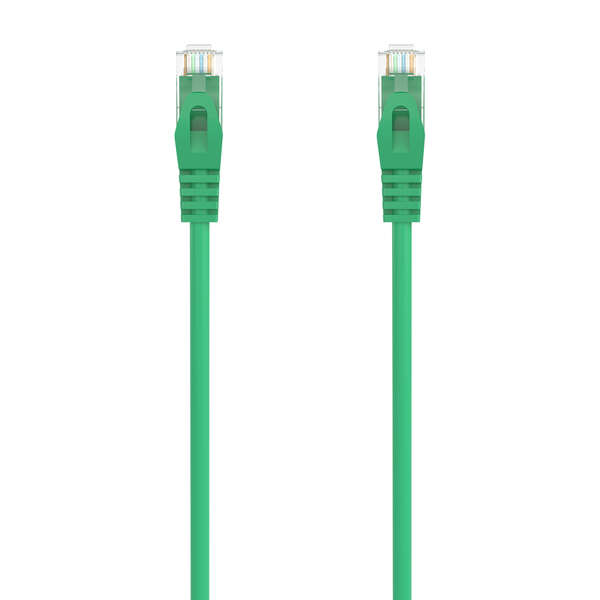 aisens cable de red latiguillo rj45 lszh cat.6a 500 mhz utp awg24 0.25m libre de halogenos 10 gigabit/s color verde