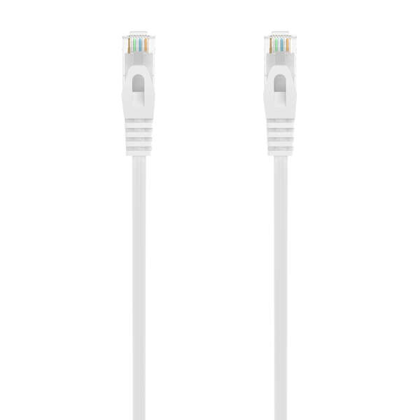 aisens cable de red latiguillo rj45 lszh cat.6a 500 mhz utp awg24 0.50m libre de halogenos 10 gigabit/s color blanco