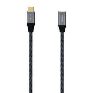 aisens cable usb 3.2 gen2x2 aluminio 20gbps 5a 100w tipousb c/m usb c/h 1.0m color gris